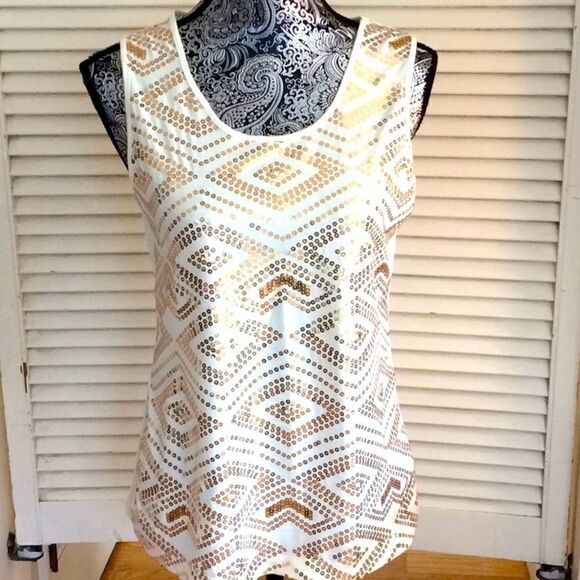 Covington Gold Sparkle Tank plain back 4 comfort S - Picture 1 of 8